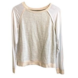 Tart Sheer Sleeve Sweatshirt Textured Shirt - M